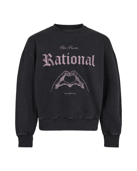 Heart Loose Crewneck - Dark Grey