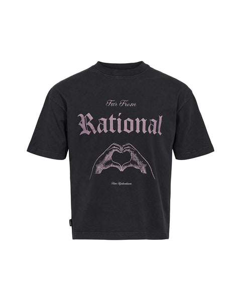 Heart Boxy Tee - Dark Grey