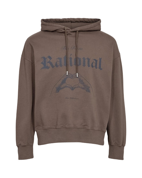 Heart Loose Hoodie - Dusty Brown