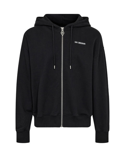 Graphic Zip Hoodie - Black