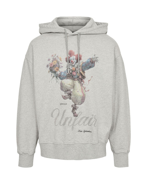 Clown Loose Hoodie - Light Grey Melange