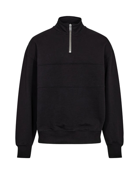 Half Zip Crewneck - Black