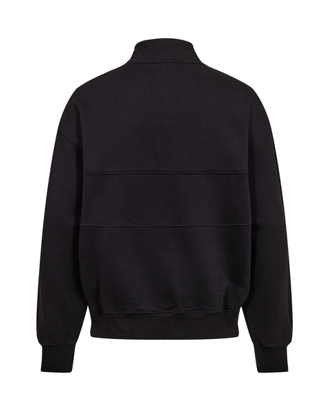 Half Zip Crewneck - Black