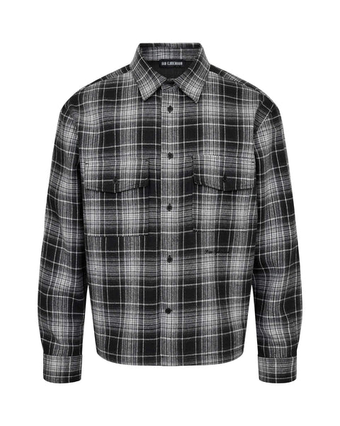 Checked Overshirt - Black