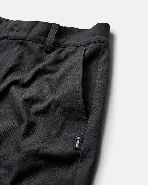 Wide Leg Twill Shorts - Dark Grey