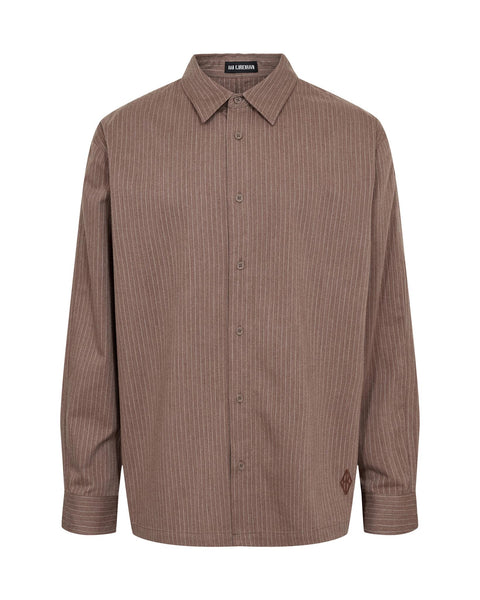 Striped Casual Shirt - Dark Brown