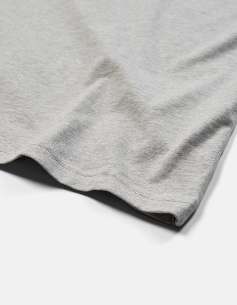 Daily HK Logo Boxy Tee - Grey Melange