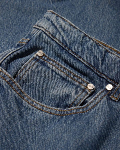 Baggy Denim Jeans - Blue Stone Washed