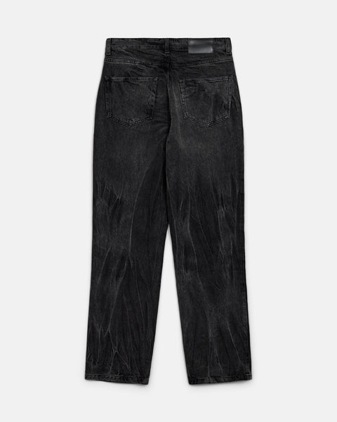 Relaxed Denim Jeans - Black Vein
