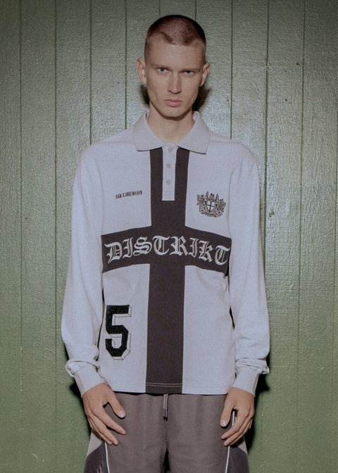 Distrikt Polo LS - Light grey