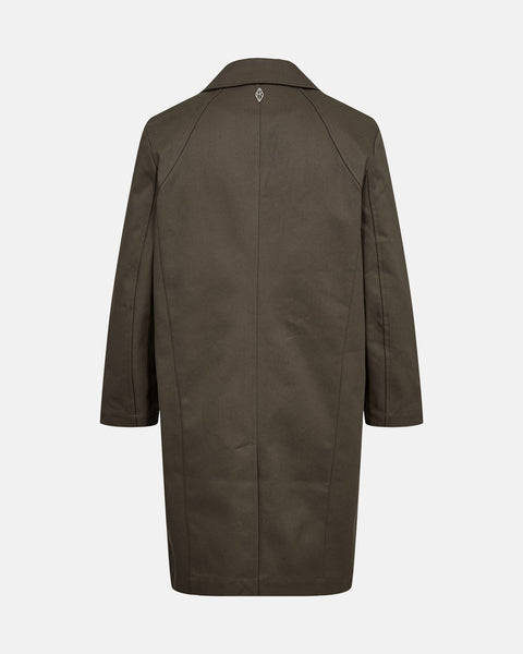 Diamond Twill Coat - Dusty Brown
