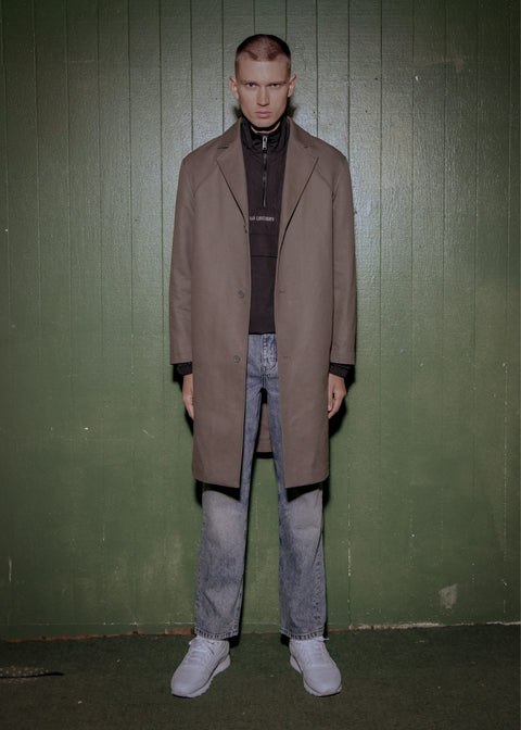 Diamond Twill Coat - Dusty Brown