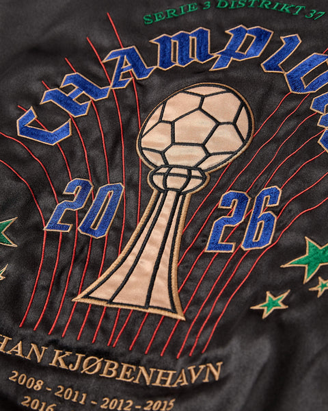 Champions Satin Bomber Jacket - Dark Grey
