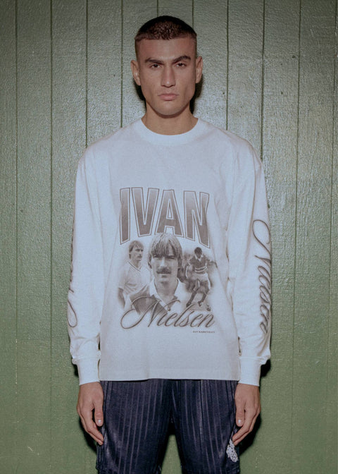 Ivan Monochrome Tee LS - White