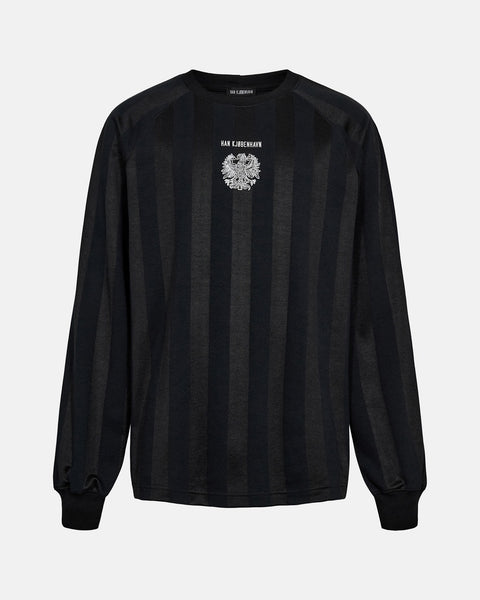 Crest Football Tee LS - Black