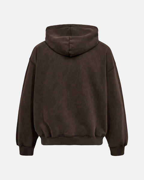 Happy Loose Hoodie - Dark Brown