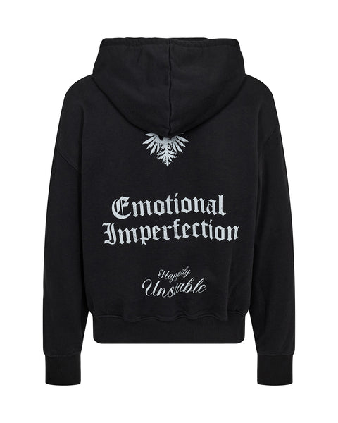 Graphic Zip Hoodie - Black