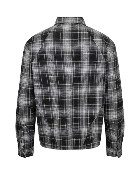 Checked Overshirt - Black