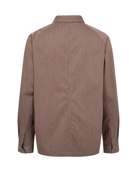 Striped Casual Shirt - Dark Brown