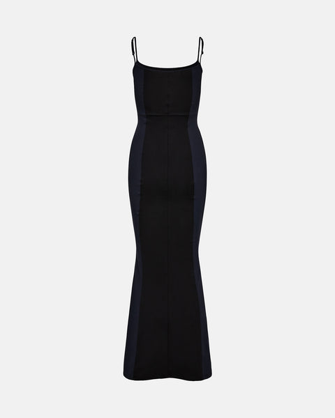 Diamond Slip Dress - Black/Navy