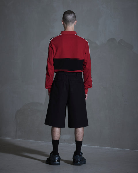 Washed Cotton Shorts - Black
